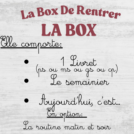 La Box De Rentrer "LA BOX "