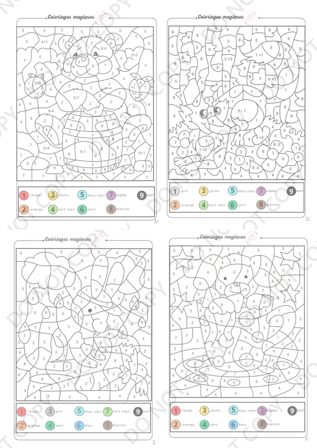 Coloriages Magiques " Les animaux" (Version +4 ans)