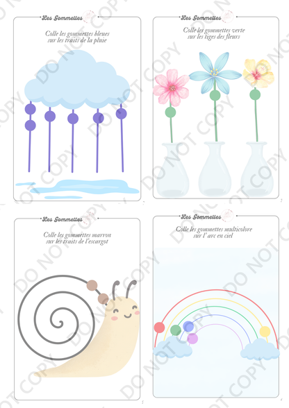 Livret Activités " Gommettes Les TRAITS"