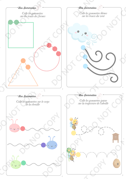 Livret Activités " Gommettes Les TRAITS"