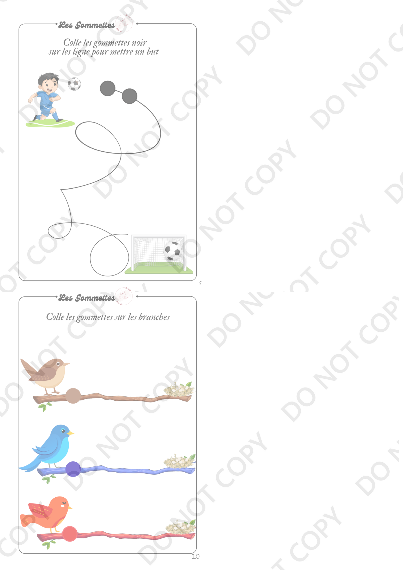 Livret Activités " Gommettes Les TRAITS"